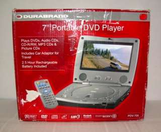Durabrand 7 Portable DVD Player PDV 705   Used  
