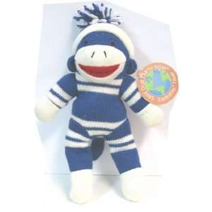  10 EarthRite Blue Sock Monkey Plush Toys & Games