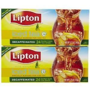 Lipton Black Tea Bags, Decaf, 24 ct, 2 pk  Grocery 