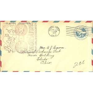   HINTON. Philatelic Envelope signed, 1931 Santa Cruz Airport Dedication