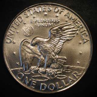 1975 D over struck Eisenhower Dollar Eagle rev. by Daniel Carr, only 