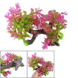   Design Underwater Plants Ornament Fuchsia for Aquarium