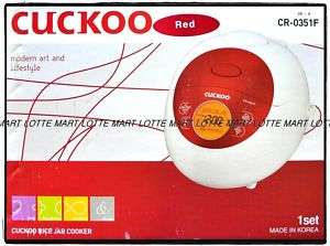 CUCKOO ELECTRIC RICE JAR COOKER WARMER CR 0351F RED  