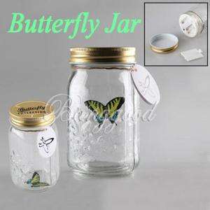   Flutter Butterfly In A Glass Jar With Electronic Sensor Toy Gift