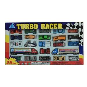  25 Pcs Turbo Racer Toy Vehicle Playset Toys & Games
