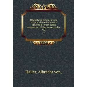   recensentur /Alberto von Haller . v.2 Albrecht von, Haller Books