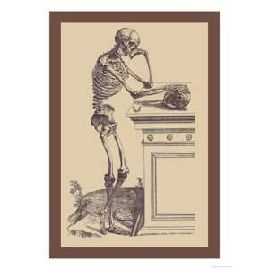   Leaning Skeleton   Poster by Andreas Vesalius (12x18)