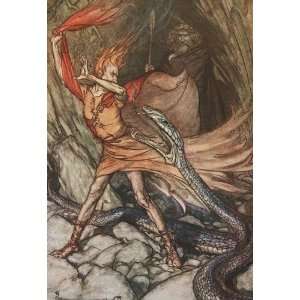 FRAMED oil paintings   Arthur Rackham   24 x 34 inches   The ring of 