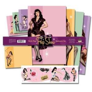 Bettie Page Peep Show Stationery Set 10 758