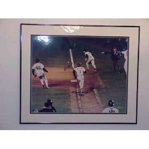 Autographed Bill Buckner and Mookie Wilson Dual Signed 16x20 Framed 