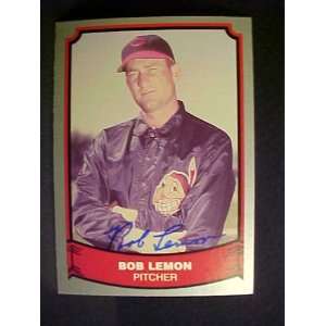 Bob Lemon Cleveland Indians #32 1988 Baseball Legends Signed Baseball 