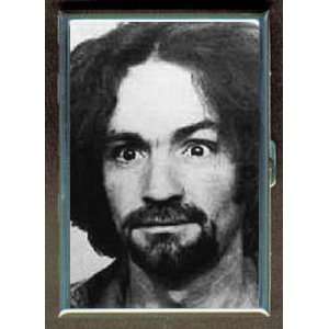 CHARLES MANSON PHOTO CREEPY ID CIGARETTE CASE WALLET