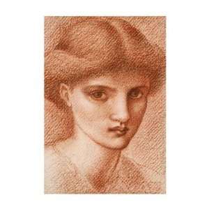 Study of a Girls Head Sir Edward Burne Jones. 19.00 inches by 26.00 