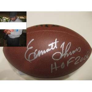 EMMITT THOMAS KANSAS CITY CHIEFS,HOF,SIGNED NFL FOOTBALL WITH PROOF 