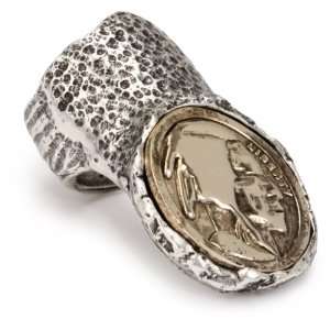 Low Luv by Erin Wasson Knuckle Coin Ring, Size 7 Jewelry