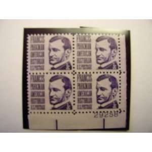 US Postage Stamps, 1967, Francis Parkman, S# 1281, Plate Block of 4 3 