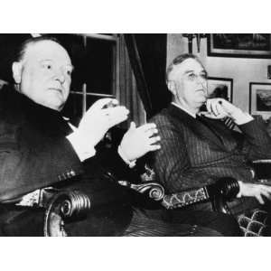 Winston Churchill and Franklin D. Roosevelt at the White House 