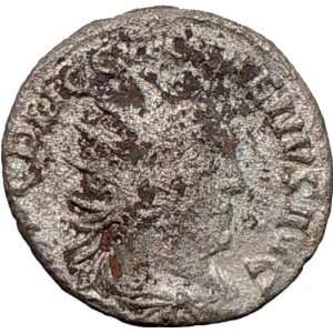  GALLIENUS 262AD Silver Authentic Ancient Roman Coin ROMA w 