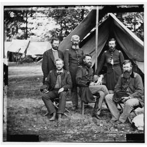   Oaks, Va., vicinity. Gen. George Stoneman and staff