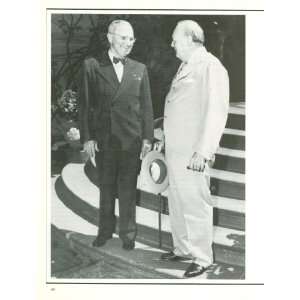    1980 Print Winston Churchill & Harry S Truman 