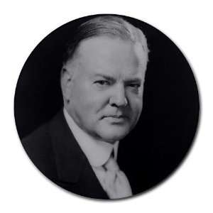  President Herbert Hoover round mouse pad