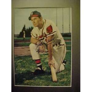 Joe Adcock Milwaukee Braves Autographed 11 X 14 Professionally Matted 