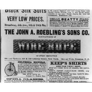  John A Roeblings Sons Co. Manufacturers of wire rope,New 