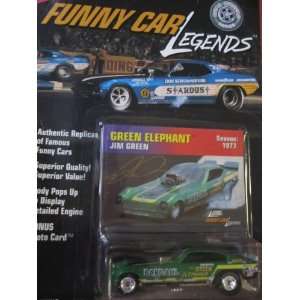  Johnny Lightning Funny Car Legends Green Elephant Jim Green 