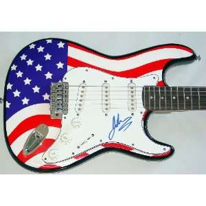  Goo Goo Dolls Johnny Rzeznik Autographed Signed USA Flag 