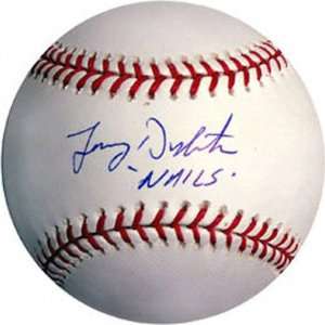 Lenny Dykstra Autographed Baseball with Nails Inscription