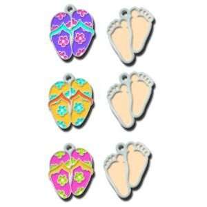   Traditional Design Lil Charms Flip Flops & Feet