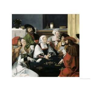   Players Giclee Poster Print by Lucas van Leyden, 12x9