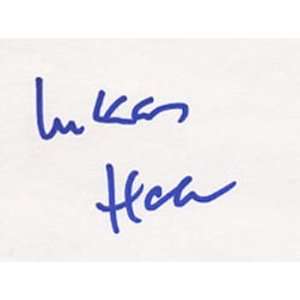 LUKAS HAAS Signed Index Card In Person
