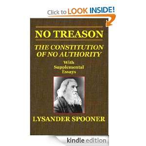   With Supplemental Essays Lysander Spooner  Kindle Store