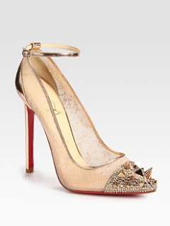 Christian Louboutin   Picks & Co Crystal Stud Embellished Lace and 