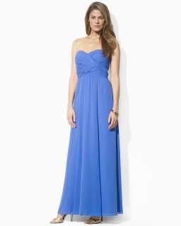 Lauren by Ralph Lauren Dress Strapless Crisscross Gown  Bloomingdale 