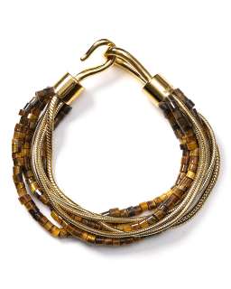 MICHAEL Michael Kors Multi Chain Tigers Eye Hook Bracelet   Bracelets 