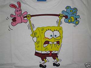SpongeBob Squarepants Exercise Workout T Shirt Size S  