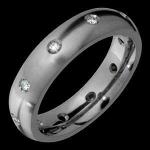   Raven   size 5.75 Titanium Ring with Diamonds Alain Raphael Jewelry
