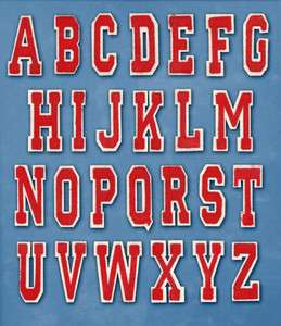 Fabric Iron on American style Alphabet Letters  