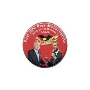  First Presidential Debate Buttons Red Color OBAMA BIDEN 3 