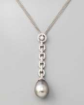 O3185 Assael Tahitian Pearl Drop Necklace