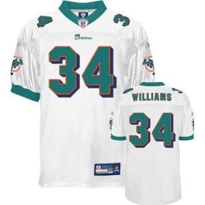  Ricky Williams Jersey Reebok Authentic White #34 Miami 