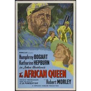  Queen Poster UK 27x40 Humphrey Bogart Katharine Hepburn Robert Morley
