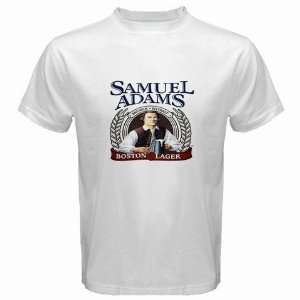 Samuel Adams Boston Lager Beer Logo New White T Shirt Size  2XL 