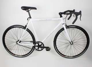 NEW 54cm Track Fixed Gear Bike Fixie Single Speed Road Bicycle   White 