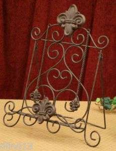 Tuscan Fleur de lis Cookbook Stand Holder Easel Drake Design  