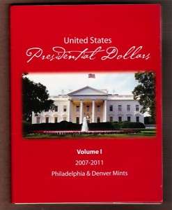 Presidential Dollars Coin Folders Vol 1 & 2, P&D Mints  