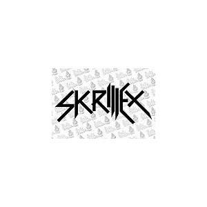SKRILLEX FULL LOGO   6 WHITE DECAL   funny window decal   NOTE BOOK 