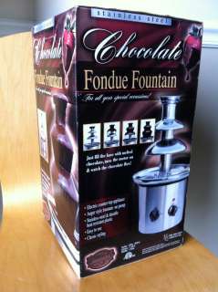 Nostalgia Stainless Steel Chocolate Fondue Fountain NIB  